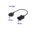 Pino 10 ao pino 16 Conecte o adaptador para Opel